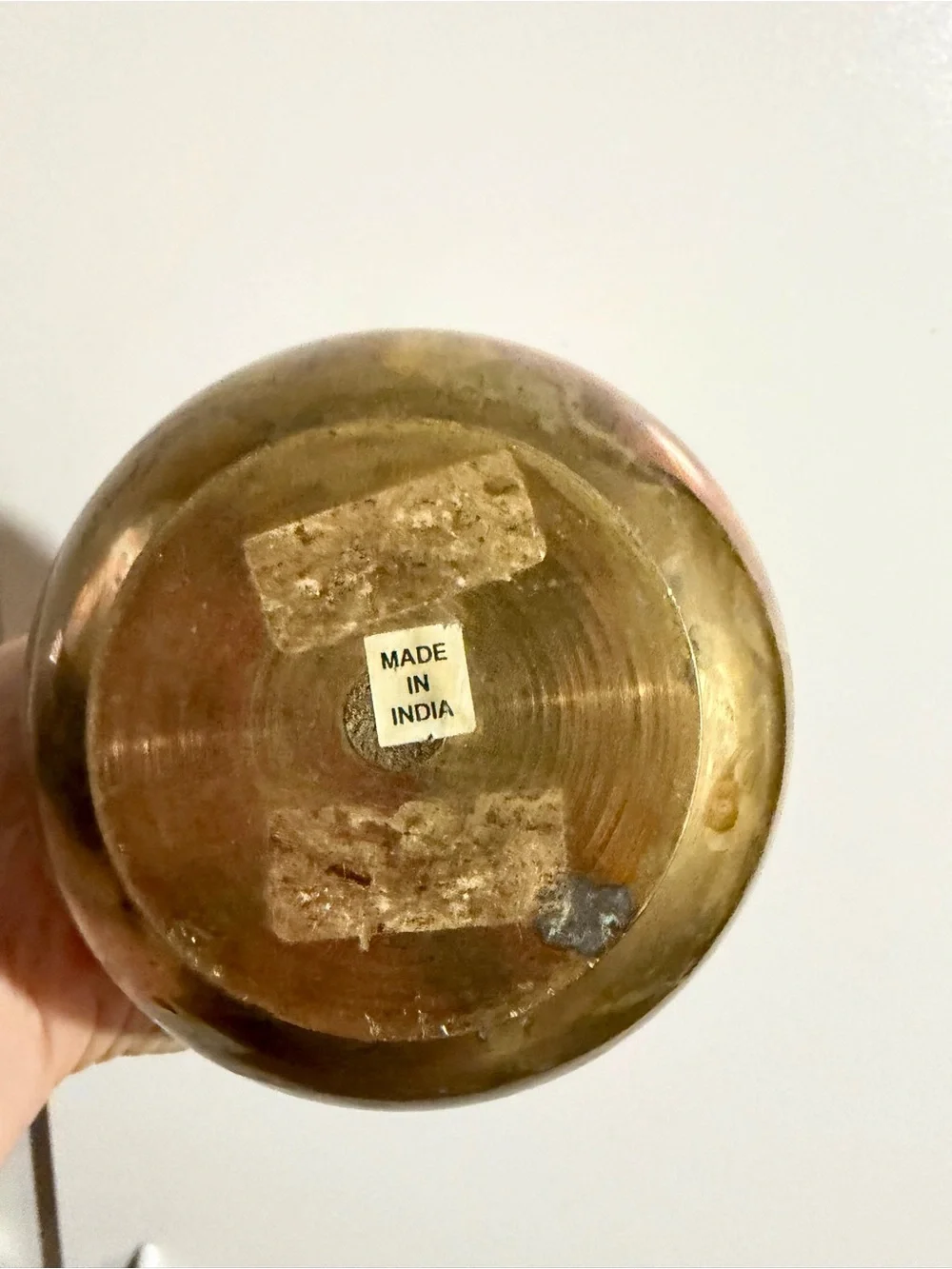Vintage Brass Decorative Bud Vase in Antique Gold Finish